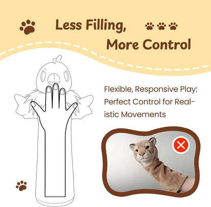 PURETOY Rumble Roo Interactive Cat Wrestling Toy - 22-Inch Animal Print Chicken Puppet with 5 Catnip Pouches and Treat Pocket, Includes Reinforced Protective Glove for Enhanced Bonding and Energy Release, Suitable for All Ages