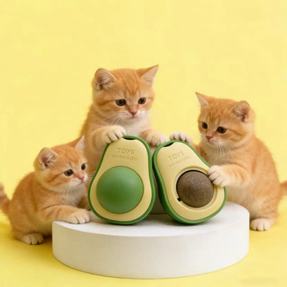 Wall-Mounted Catnip Chew Toy with 360° Spinning Ball for Enhanced Dental Care and Interactive Play for Indoor Cats