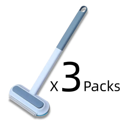 Enhanced Pet Hair Removal Tool for Dogs and Cats, Reusable Lint Brush with Adjustable Long Handle, Portable Fur Remover for Furniture, Carpets, Bedding, Clothes, and Car Seats, Washable Multi-Surface Cleaner, 4-in-1 Design