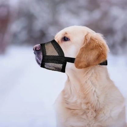 Adjustable Air Mesh Dog Muzzle for Various Breeds - Prevents Biting, Chewing, and Licking