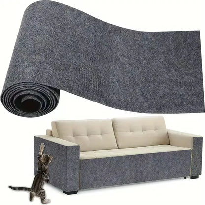 11.85In*39.3In，Cat Scratch Protector for Furniture – Protect Leather Couch from Claws, anti Scratch Tape for Sofa Arms Corners, Clear Sticky Scratch Deterrent Pad, Easy to Install Weird Stickers Iridescent Stained Glass Window Film