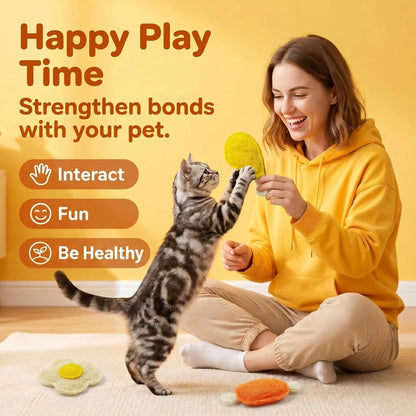 3 Pack Chicken Series Loofah Chew Toys for Cats & Dogs, Chicken Leg Bone Drumstick Egg Natural Plant Fiber Pet Toy with Catnip & Silvervine, Antibacterial Molar Teeth Cleaning Interactive Toy, Non-Toxic Biodegradable