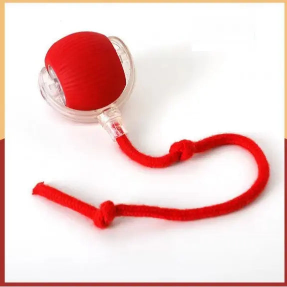 Interactive USB-Charged Rolling Ball Cat Toy with Teasing Stick - Durable, Safe, and Engaging for All Breeds
