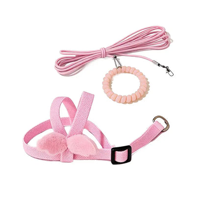 Parrot Harness & Leash Set with Adjustable Vest, Anti-Escape Ultra-Lightweight Bird Training Accessory with Elastic Cords for Cockatiels, Conures (Outdoor Flying Use)