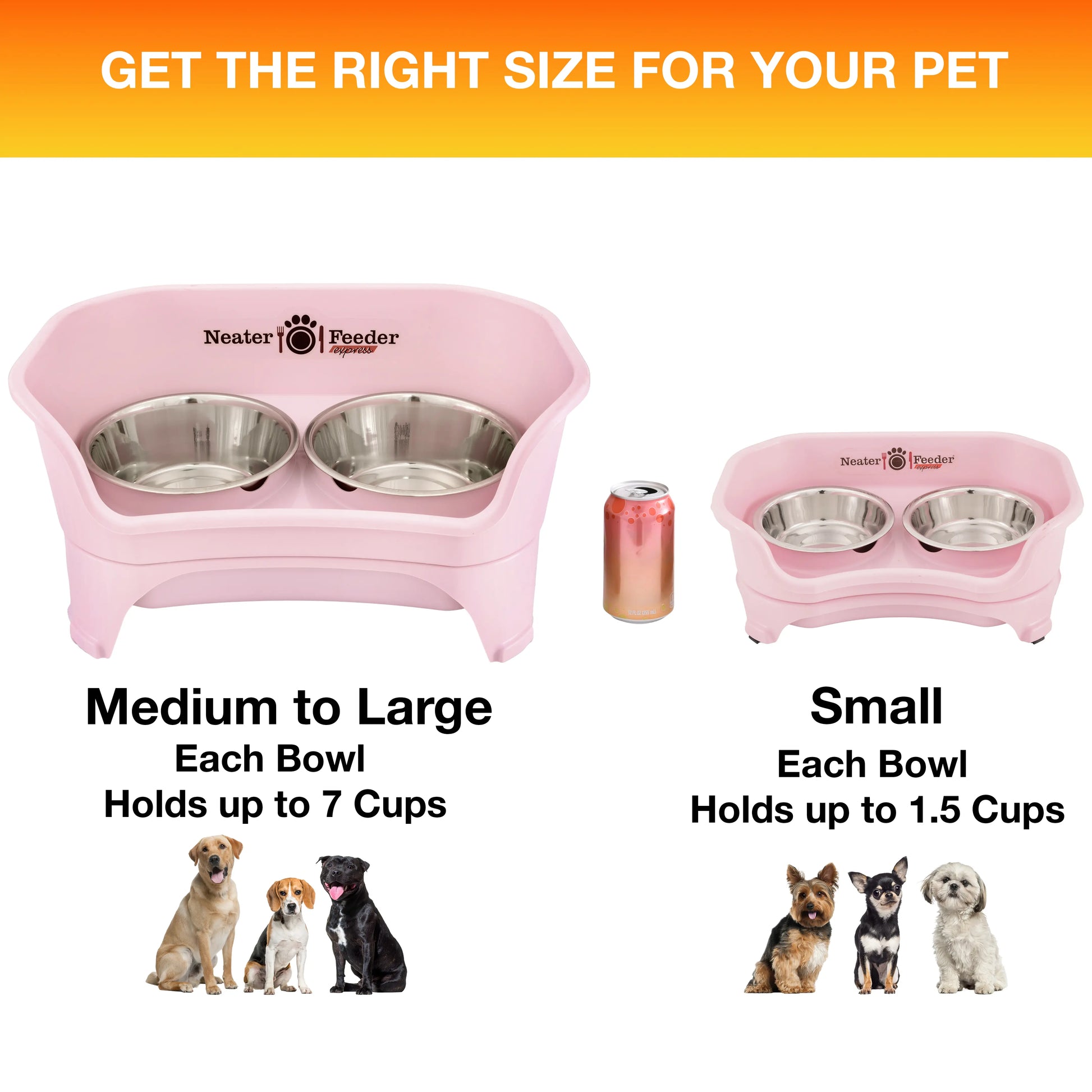 Neater Pets Neater Feeder Express for Cats - Elevated Mess-Proof Pet Bowls with Raised Walls for Enhanced Digestion - Dishwasher Safe and Easy to Clean - Made in the USA