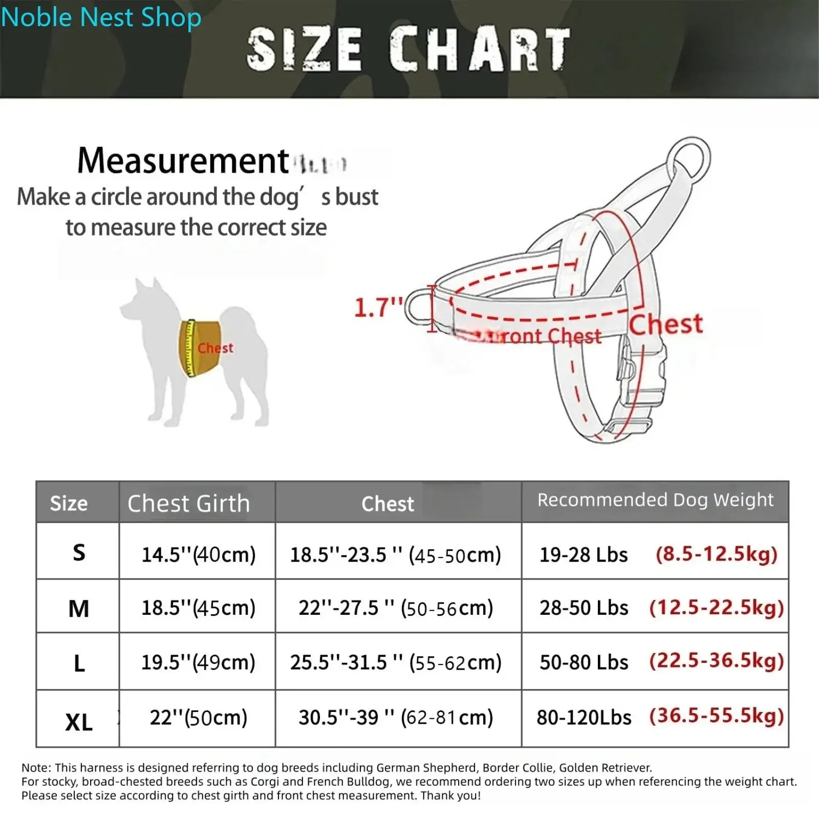 Adjustable No-Pull Dog Harness for All Breeds, Comfortable and Lightweight Vest for Safe Walking and Training
