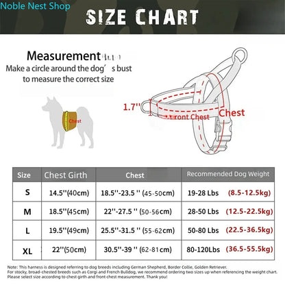 Adjustable No-Pull Dog Harness for All Breeds, Comfortable and Lightweight Vest for Safe Walking and Training