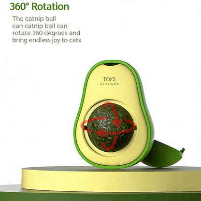 Wall-Mounted Catnip Chew Toy with 360° Spinning Ball for Enhanced Dental Care and Interactive Play for Indoor Cats