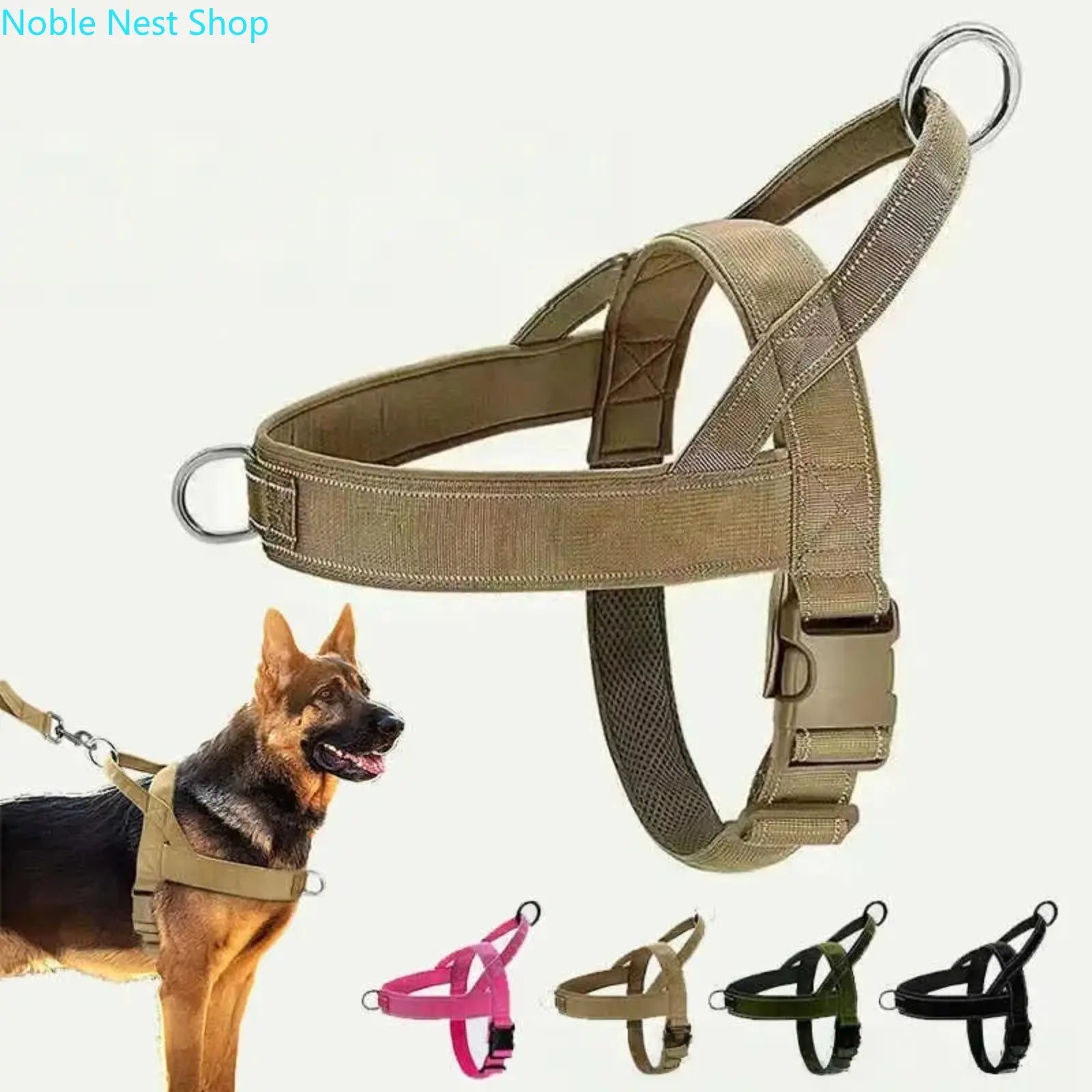 Adjustable No-Pull Dog Harness for All Breeds, Comfortable and Lightweight Vest for Safe Walking and Training