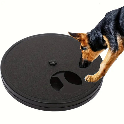 3-In-1 Multifunctional Dog Food Dispenser Plate Bowl, Dog Nail Scratch Pad Dog Nail Grinder Alteractive, Interactive Dog Training Plate Bowl