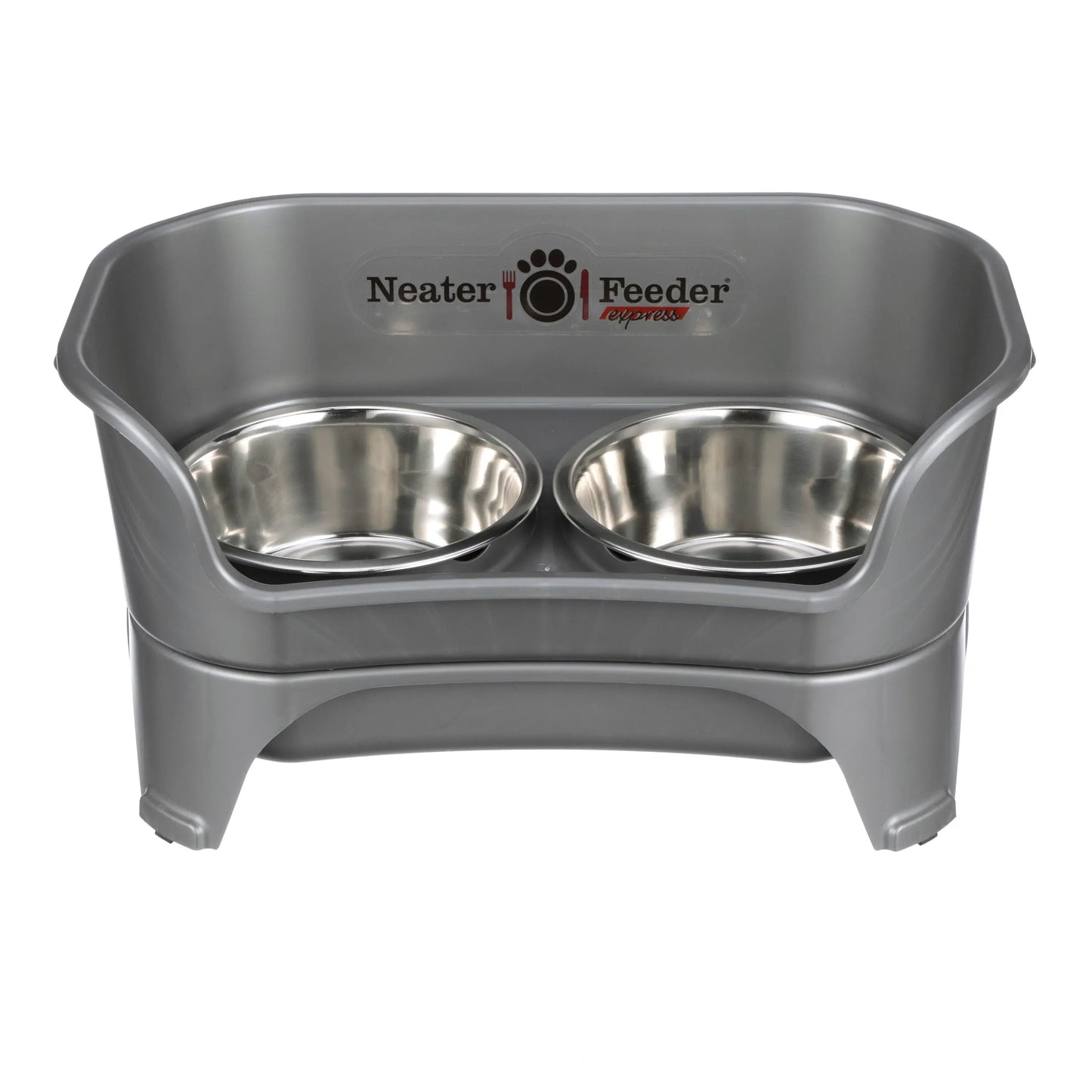 Neater Pets Neater Feeder Express for Cats - Elevated Mess-Proof Pet Bowls with Raised Walls for Enhanced Digestion - Dishwasher Safe and Easy to Clean - Made in the USA