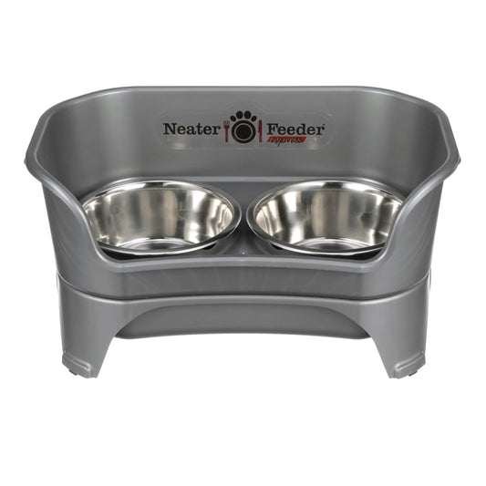 Neater Pets Neater Feeder Express for Cats - Elevated Mess-Proof Pet Bowls with Raised Walls for Enhanced Digestion - Dishwasher Safe and Easy to Clean - Made in the USA
