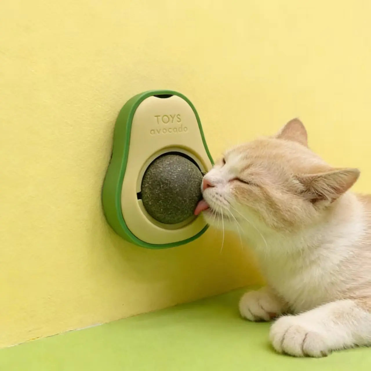 Wall-Mounted Catnip Chew Toy with 360° Spinning Ball for Enhanced Dental Care and Interactive Play for Indoor Cats