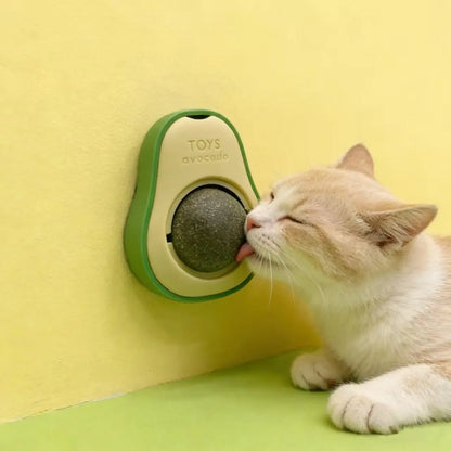 Wall-Mounted Catnip Chew Toy with 360° Spinning Ball for Enhanced Dental Care and Interactive Play for Indoor Cats