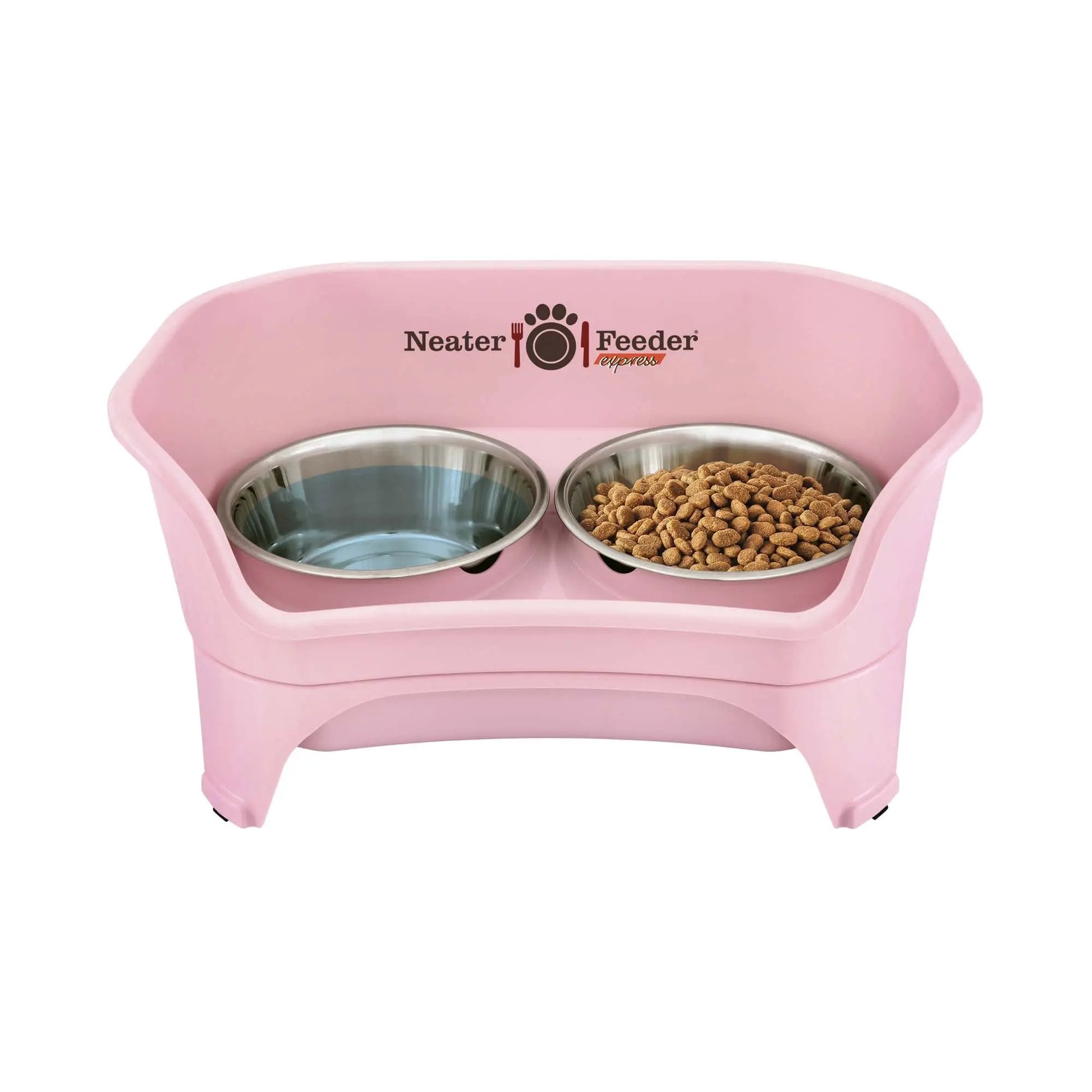 Neater Pets Neater Feeder Express for Cats - Elevated Mess-Proof Pet Bowls with Raised Walls for Enhanced Digestion - Dishwasher Safe and Easy to Clean - Made in the USA